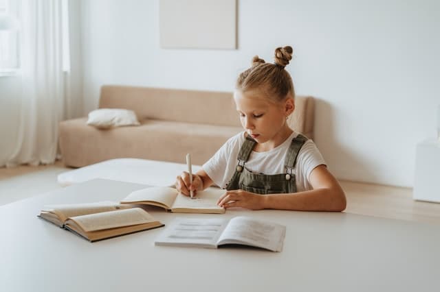 A child learning.